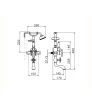 Huber Victorian Thermostatische Badkraan met Douchegarnituur Chroom-Goud 198.VT01H.CA