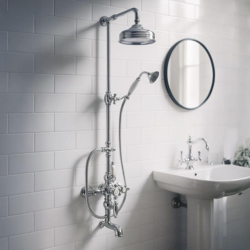 Huber Victorian Termostatická Koupelnová/Sprchová Sada 30 cm Nerezová Ocel 592.VN31H.AC