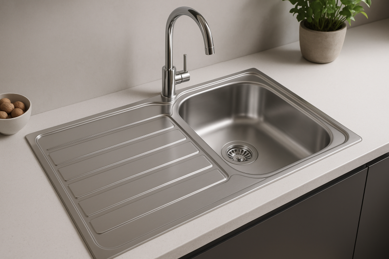 Franke Spark SKX 611 nerezová dřezová sestava s odkapávací plochou 86x50cm 101.0315.545