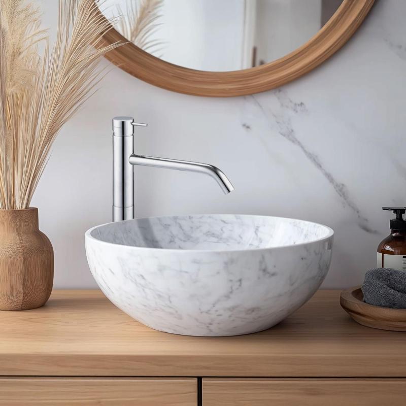 Waterevolution Flow umyvadlová baterie s vysokým výtokem pro umyvadla, včetně klikací zátky, chrom T11501