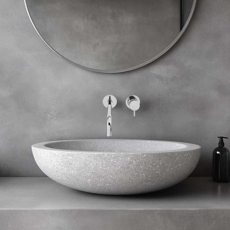 Waterevolution Flow vestavná umyvadlová baterie chrom s výtokem 25 cm T116B01-25