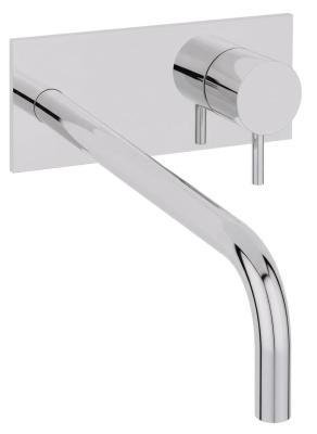 Waterevolution Flow vestavěná umyvadlová baterie s krycí deskou chrom s výtokem 25 cm T1161B01-25