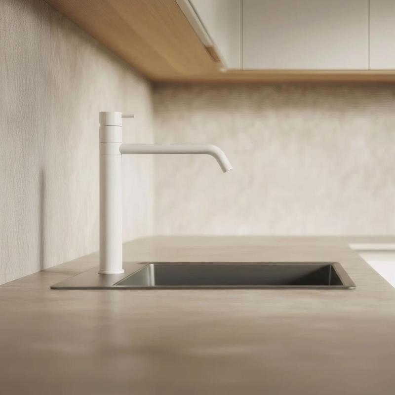 Waterevolution Flow kuchyňská baterie matná bílá T150BR