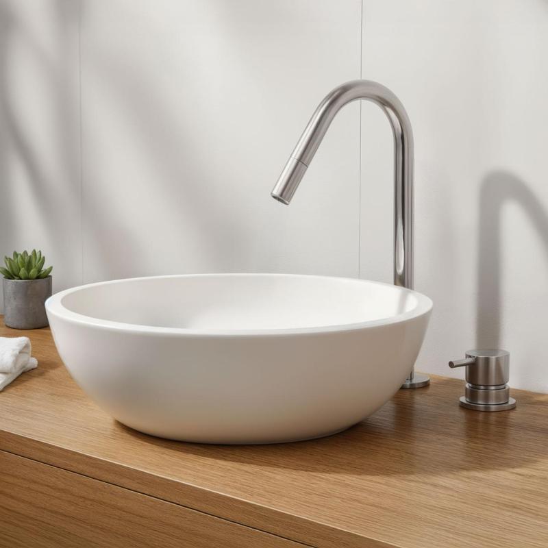 Waterevolution Flow 2-otvorová umyvadlová baterie chrom s malým V 120mm výtokem T1121V01