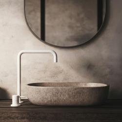 Waterevolution Flow 2-otvorová umyvadlová baterie vysoký výtok 222 matná bílá T122HBR