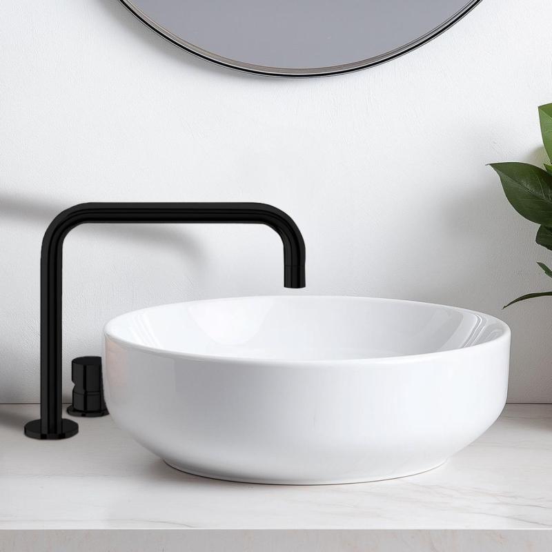 Waterevolution Flow 2-otvorová umyvadlová baterie matná černá T112HPR