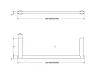 Waterevolution S22 handdoekhouder 20 cm RVS A410IE tekening