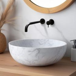 Waterevolution Flow vestavěná umyvadlová baterie matná černá s výtokem 21 cm T116BPR-21