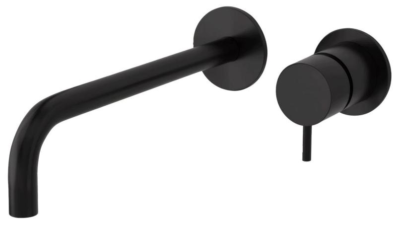 Waterevolution Flow vestavěná umyvadlová baterie matná černá s výtokem 21 cm T116BPR-21