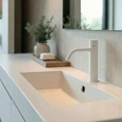 Waterevolution Flow Samozavírací Umývadlová Baterie, matná bílá, T110TPBR