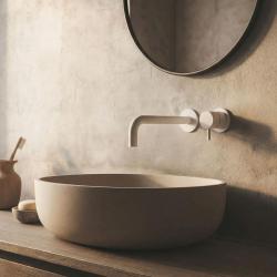 Waterevolution Flow vestavná umyvadlová baterie matně bílá s výtokem 15 cm T116BBR-15