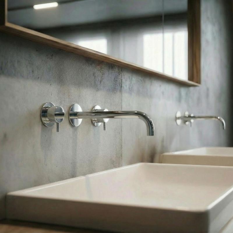 Waterevolution Flow 3otvorová vestavná umyvadlová baterie chrom s výtokem 21 cm T1163F01-21