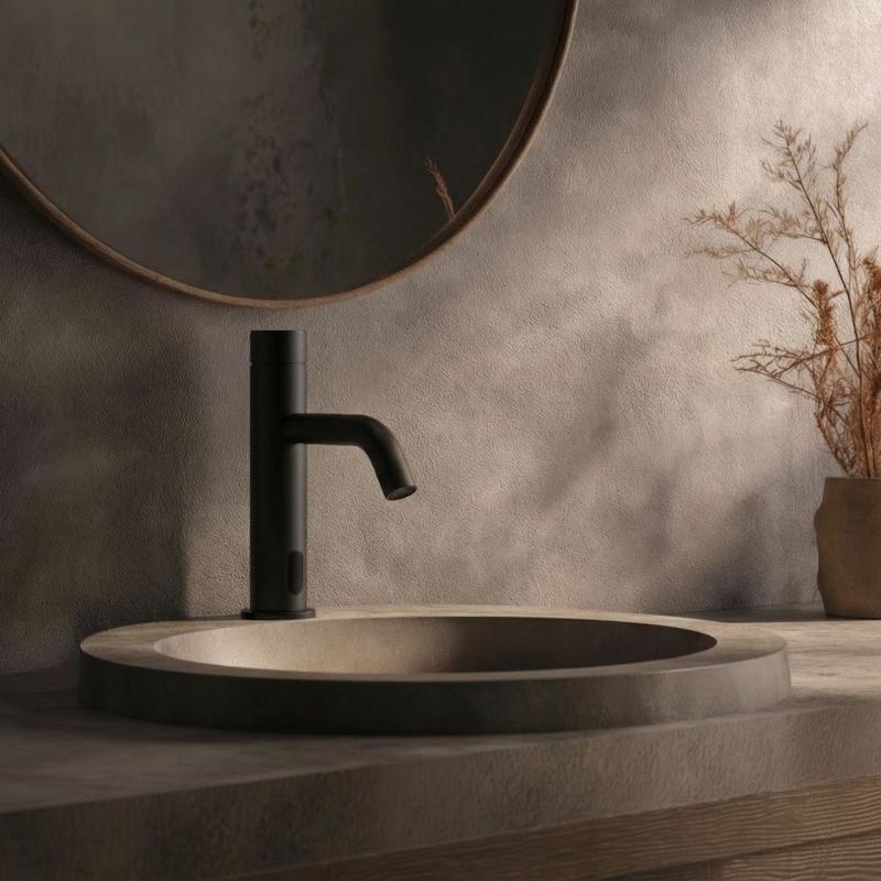 Waterevolution Flow elektronická umyvadlová baterie infračervená na baterie matná černá T110EBPR