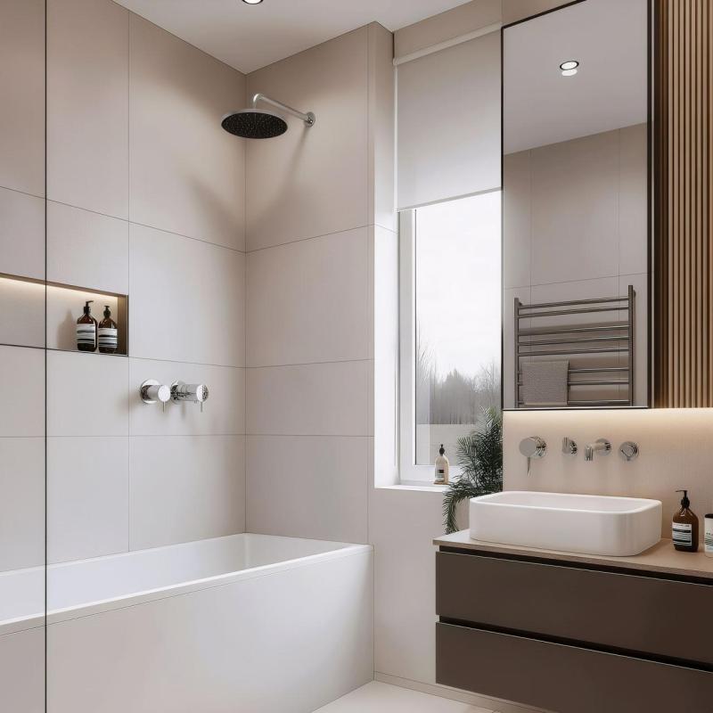 Waterevolution Flow vestavný sprchový termostat kulatá rozeta chrom T142TB01