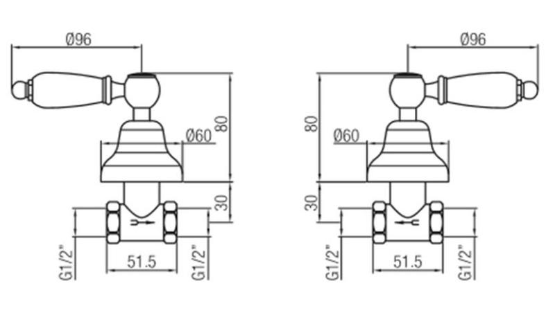 PB klasická vestavěná sprchová sada s bílými rukojeťmi Bronz 1208854572