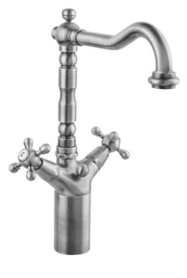 PB klasická zvýšená umyvadlová baterie s hvězdicovými úchyty, výtok 18 cm, bronz 1208854992