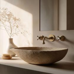 PB klasická vestavná nástěnná baterie s hvězdicovými knoflíky, výtok 16 cm, bronz 1208855052