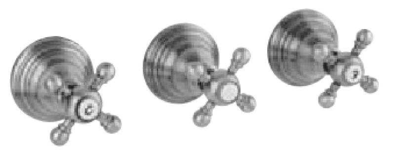 PB klasická dvoucestná vestavná sprchová sada s přepínačem a hvězdicovými knoflíky Chrom 1208855362