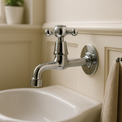 PB klasický nástěnný fontánový kohoutek s hvězdicovým ovládáním na studenou vodu chrom 1208855592