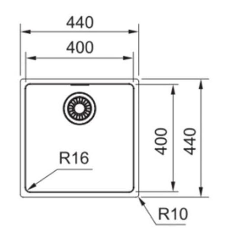 Franke Maris MRX 210.40 nerezový dřez 40x40 vestavný 1270527749