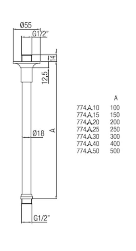 PB klasické sprchové rameno na strop bronz 30 cm 1208898952