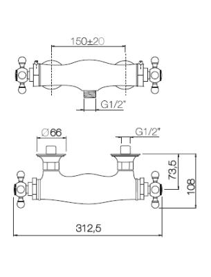 PB klasický sprchový termostat nerezová ocel 1208898992