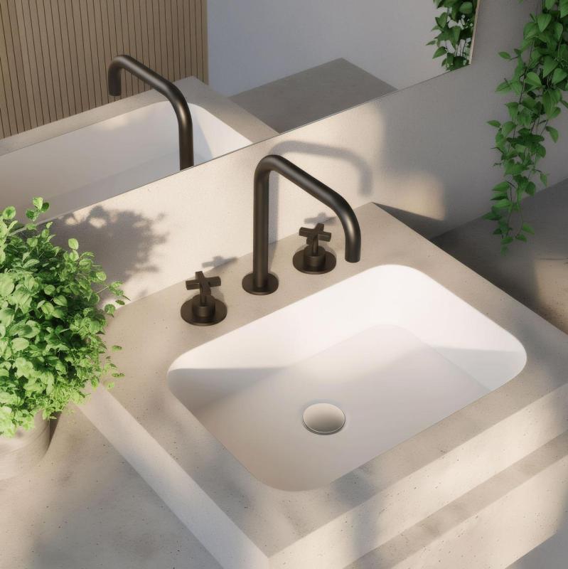 Waterevolution Cruz 3-otvorová umyvadlová baterie matná černá 1208916602