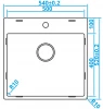 Caressi Basic Line RVS spoelbak 50x40 vlakbouw met kraangatbank CABL50KR10 1208920522