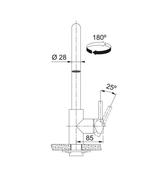 Franke kuchyňská baterie Kubus s výsuvnou sprchou, nerezová ocel 115.0529.207