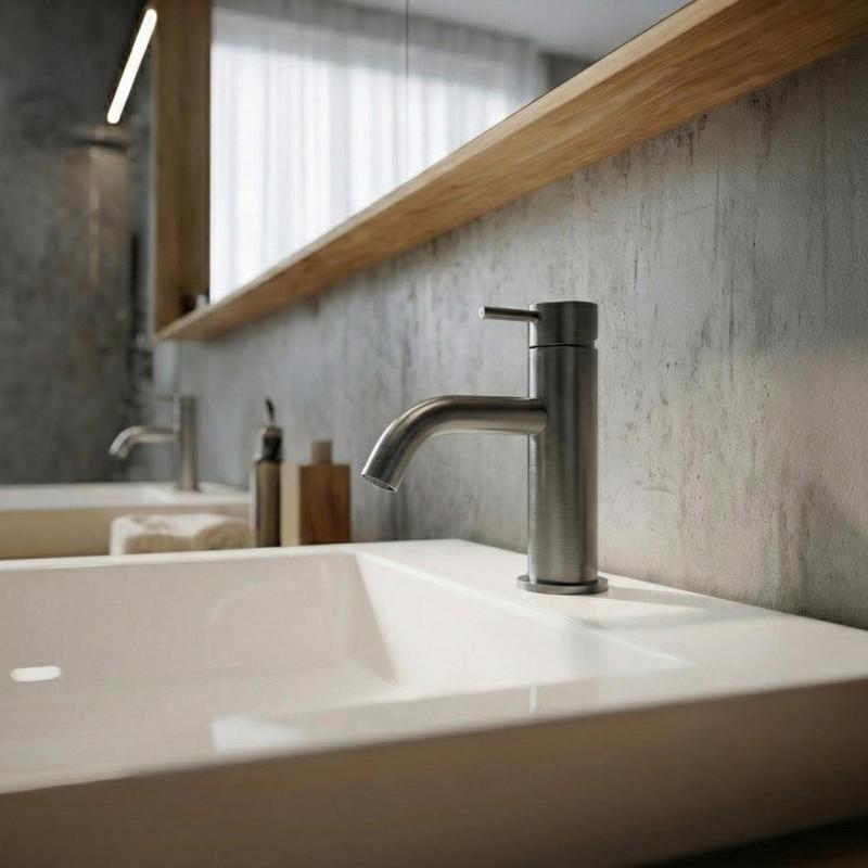 Waterevolution Flow umyvadlová baterie PVD broušený gun metal T110GME