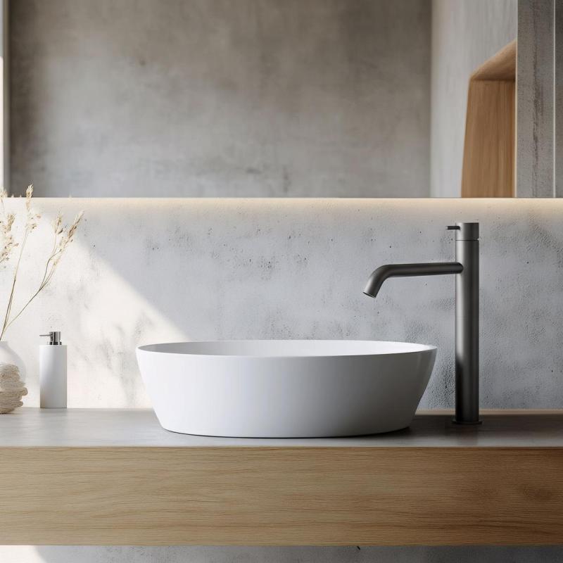 Waterevolution Flow umyvadlová baterie pro umyvadlové mísy PVD gun metal T115GME