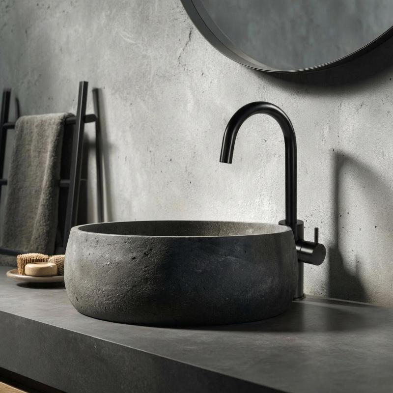 Waterevolution Flow vysoká umyvadlová baterie matná černá T1121FUPR