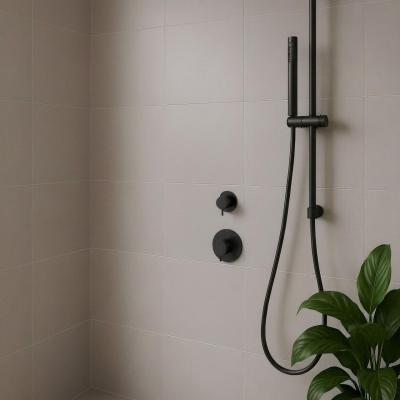 Waterevolution Flow vestavěný sprchový termostat s 1 přepínacím ventilem matná černá 1208920978