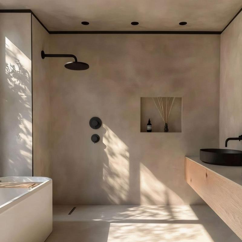 Waterevolution Flow vestavěný sprchový termostat s 1 přepínacím ventilem matná černá 1208920978