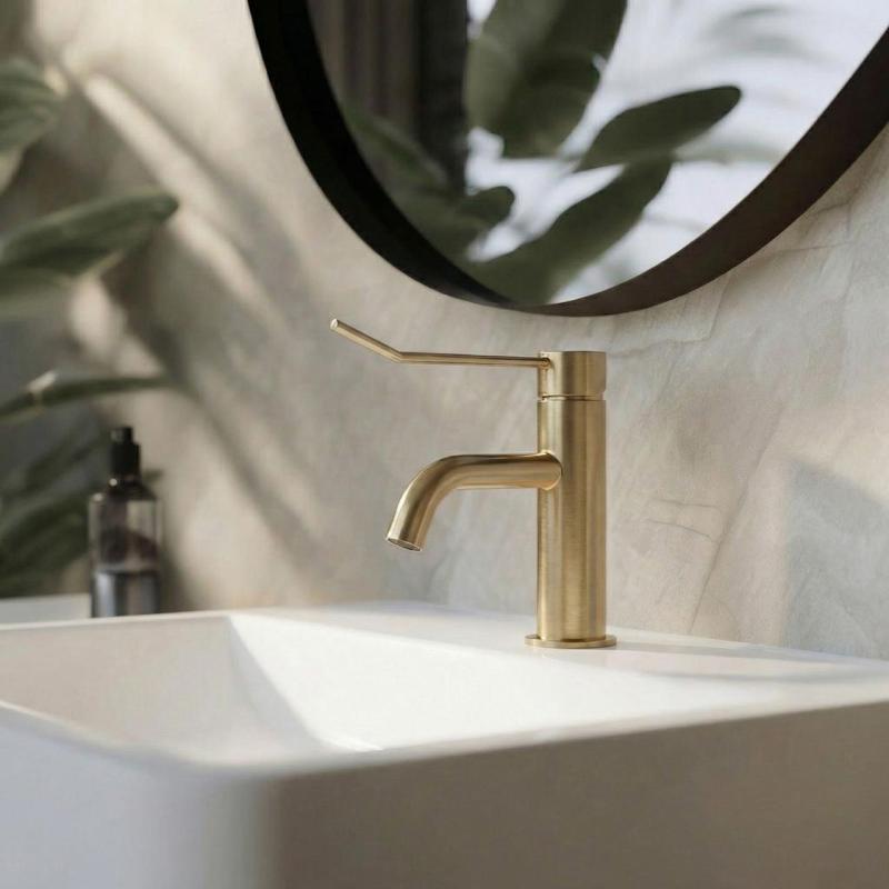 Waterevolution Flow umyvadlová baterie včetně záslepky, leštěná mosaz T111LE