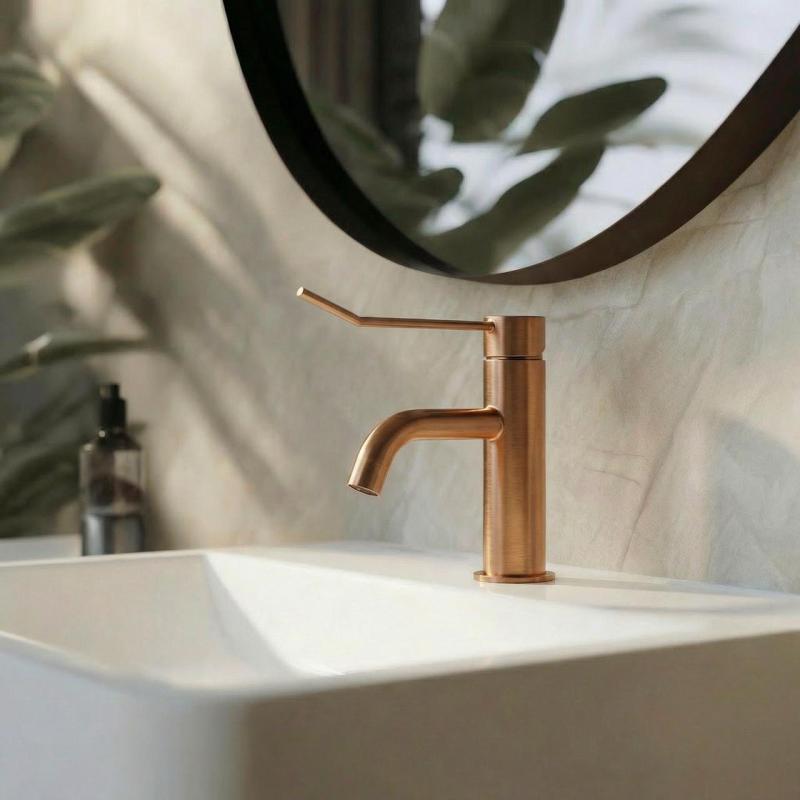 Waterevolution Flow umyvadlová baterie vč. click plug PVD kartáčovaná měď T111CPE