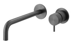 Waterevolution Flow Vestavěná umyvadlová baterie PVD Gun Metal s výtokem 21 cm T116BGME-21