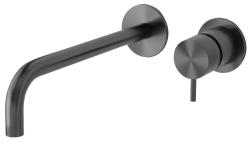 Waterevolution Flow Vestavěná umyvadlová baterie PVD Gun Metal s výtokem 25 cm T116BME-25