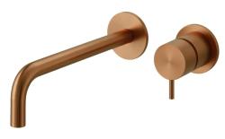 Waterevolution Flow Vestavěná umyvadlová baterie PVD leštěná měď s výtokem 21 cm T116BCPE-21