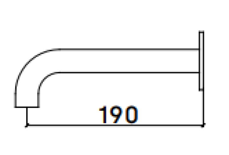 Waterevolution Flow vanová výpusť matná bílá T167119BR délka výpusti 19 cm