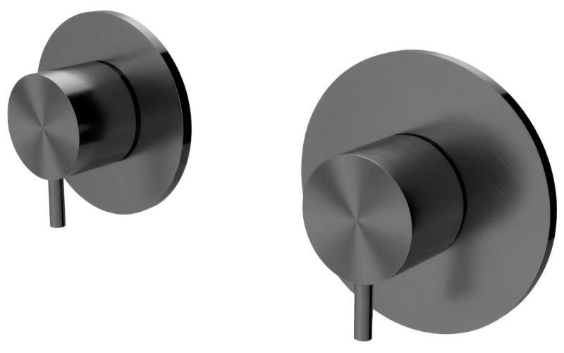 Waterevolution Flow vestavný sprchový termostat s 1 přepínacím kohoutem, gun metal 1208948849