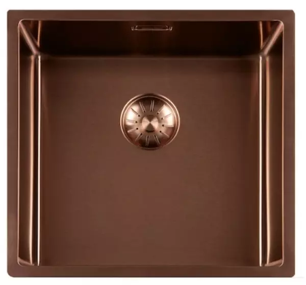 Lorreine 40SP Copper Luxe RVS dřez měděná barva PVD Copper 40x40 spodní montáž, plochá montáž a montáž na pracovní desku 1208952365