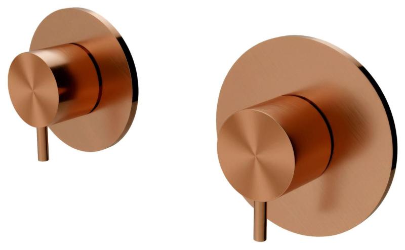 Waterevolution Flow vestavný sprchový termostat s 1 přepínacím kohoutem, měď