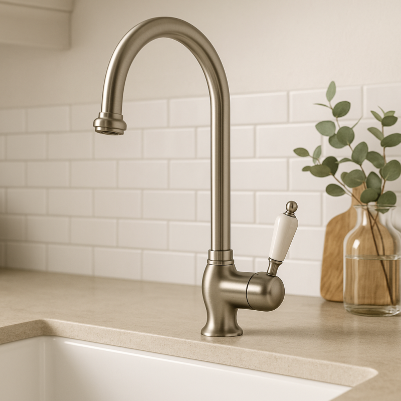 PB klasický kuchyňský kohoutek s jednou pákou a otočným výtokem 200 mm z nerezu 1208953115