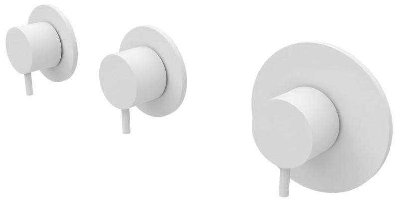 Waterevolution Flow vestavěný sprchový termostat s 2 uzavíracími ventily matná bílá 1208953386