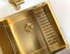 Luxe rvs 1,5 anderhalve spoelbak gootsteen PVD Goud Gold 1534cm 1208953421