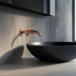 SB Round 316 vestavěná umyvadlová baterie Kartáčovaná Měď PVD 132mm