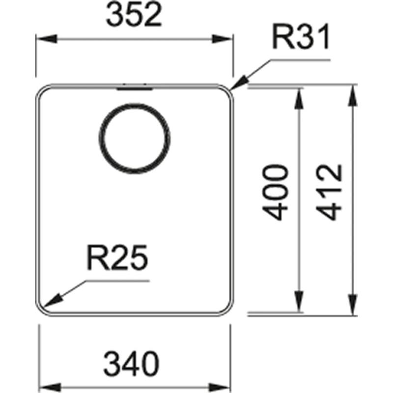 Franke Mythos MYX 210.34 nerezový dřez 34x40cm plochá montáž 127.0638.274