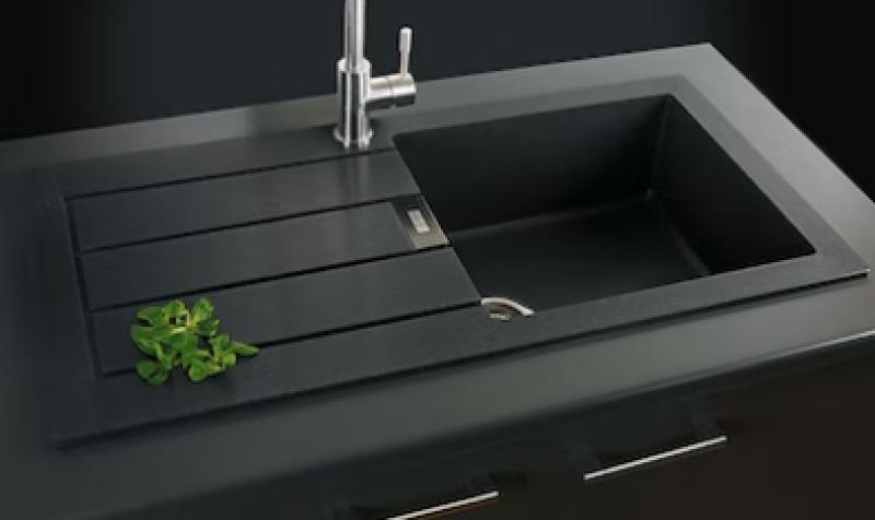 Franke Sirius 2 S2D 611 plastový dřez s odkapávačem černý povrch 100x50 143.0634.480