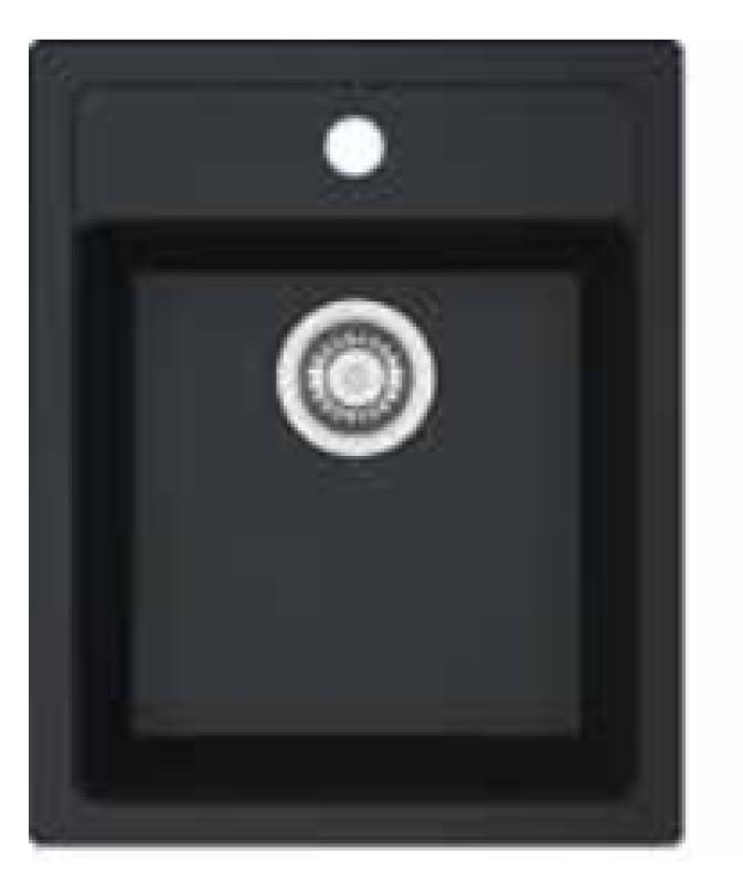 Franke Sirius 2 S2D 610.40 plastový černý dřez 43x53cm s montáží a otvorem pro kohoutek 114.0568.053